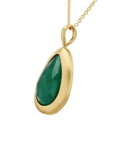 African Emerald Bezel Pendant