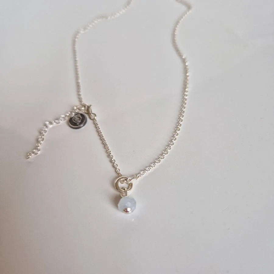 Aquamarine A  Silver Pendant for Women "Stone of Faith"
