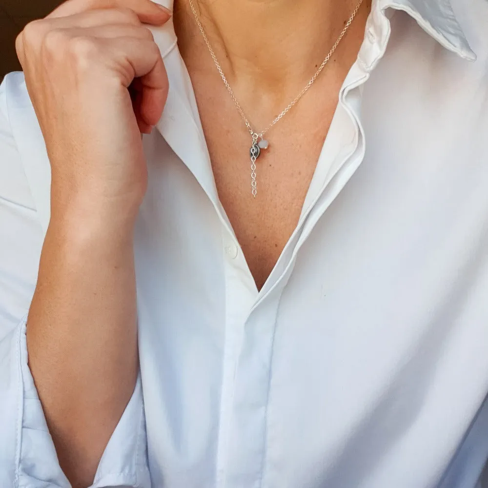 Aquamarine A  Silver Pendant for Women "Stone of Faith"