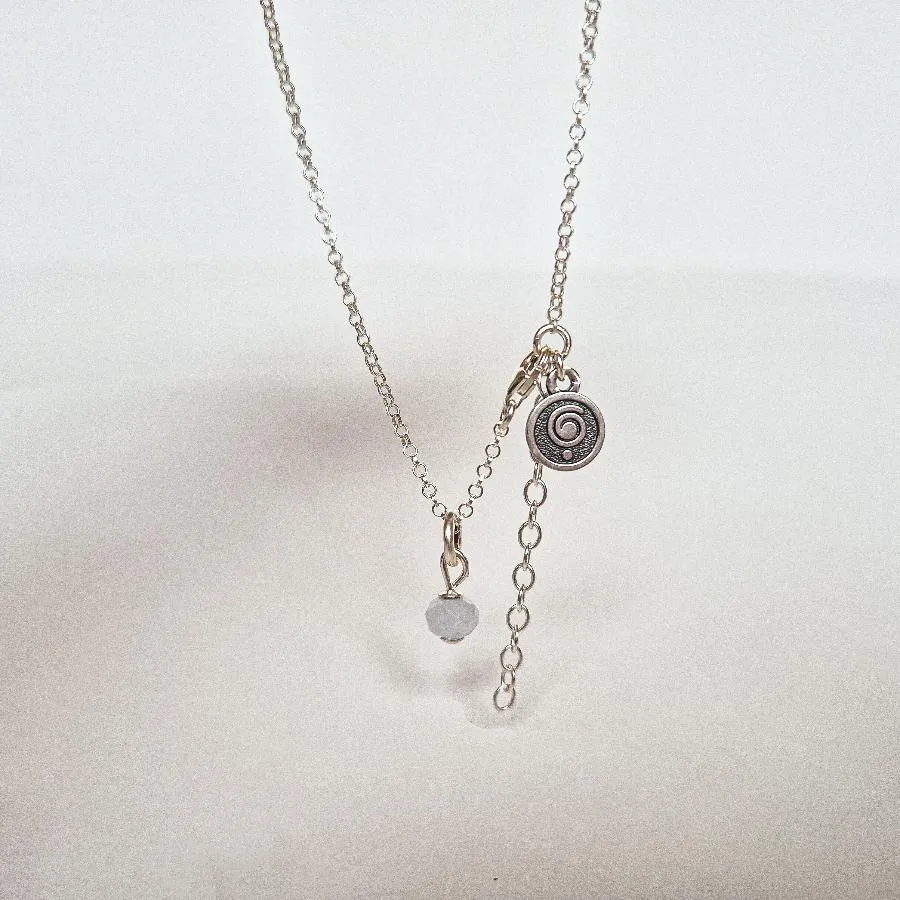 Aquamarine A  Silver Pendant for Women "Stone of Faith"