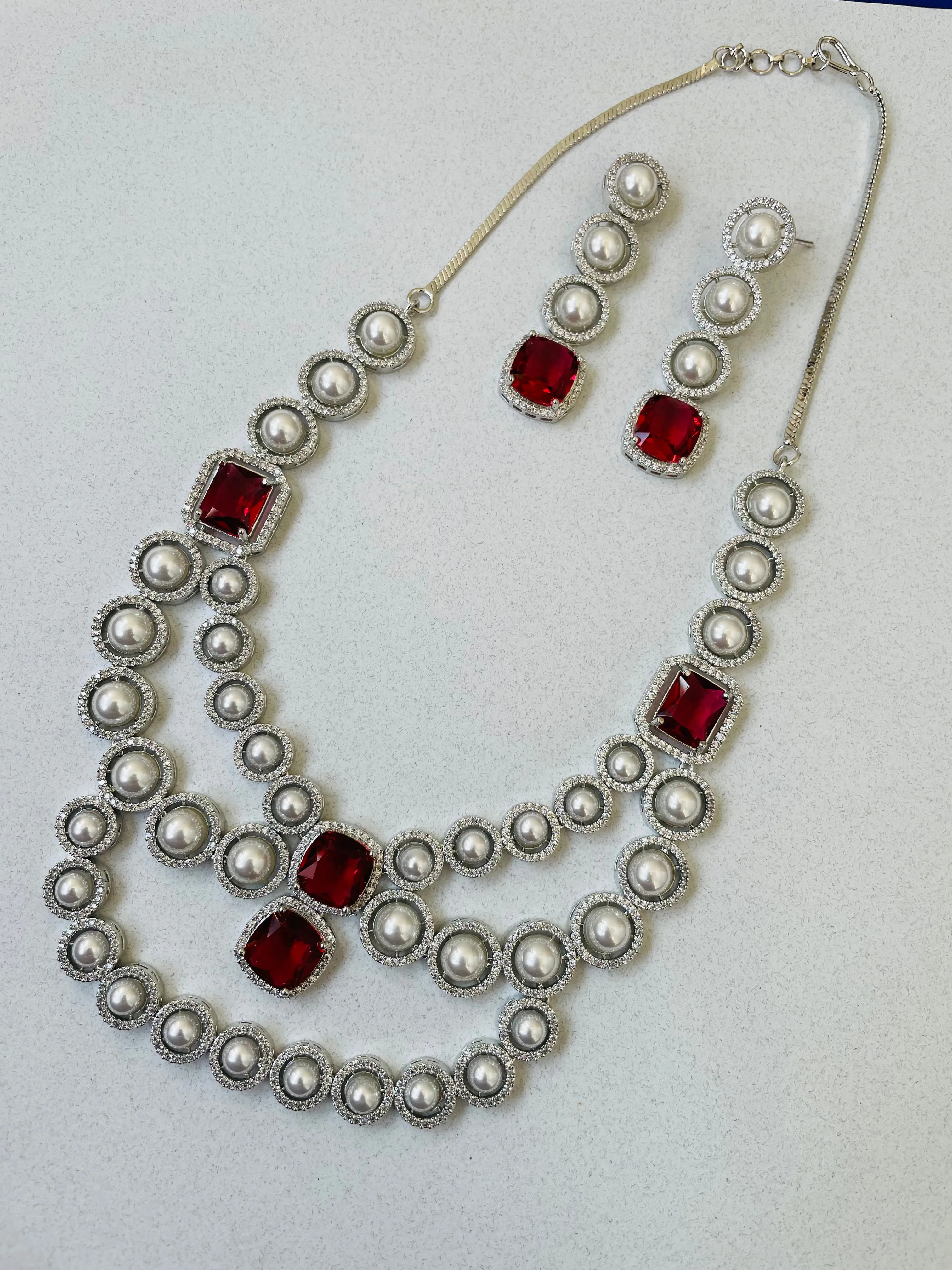 EMERALD BRIDAL NECKLACE SET-Elegance118