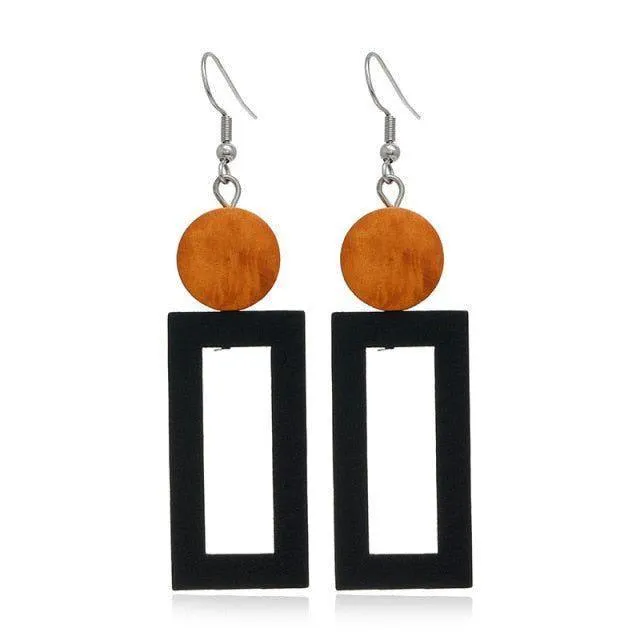 Geometric Big Dangle Earrings Charm Jewelry DS0425