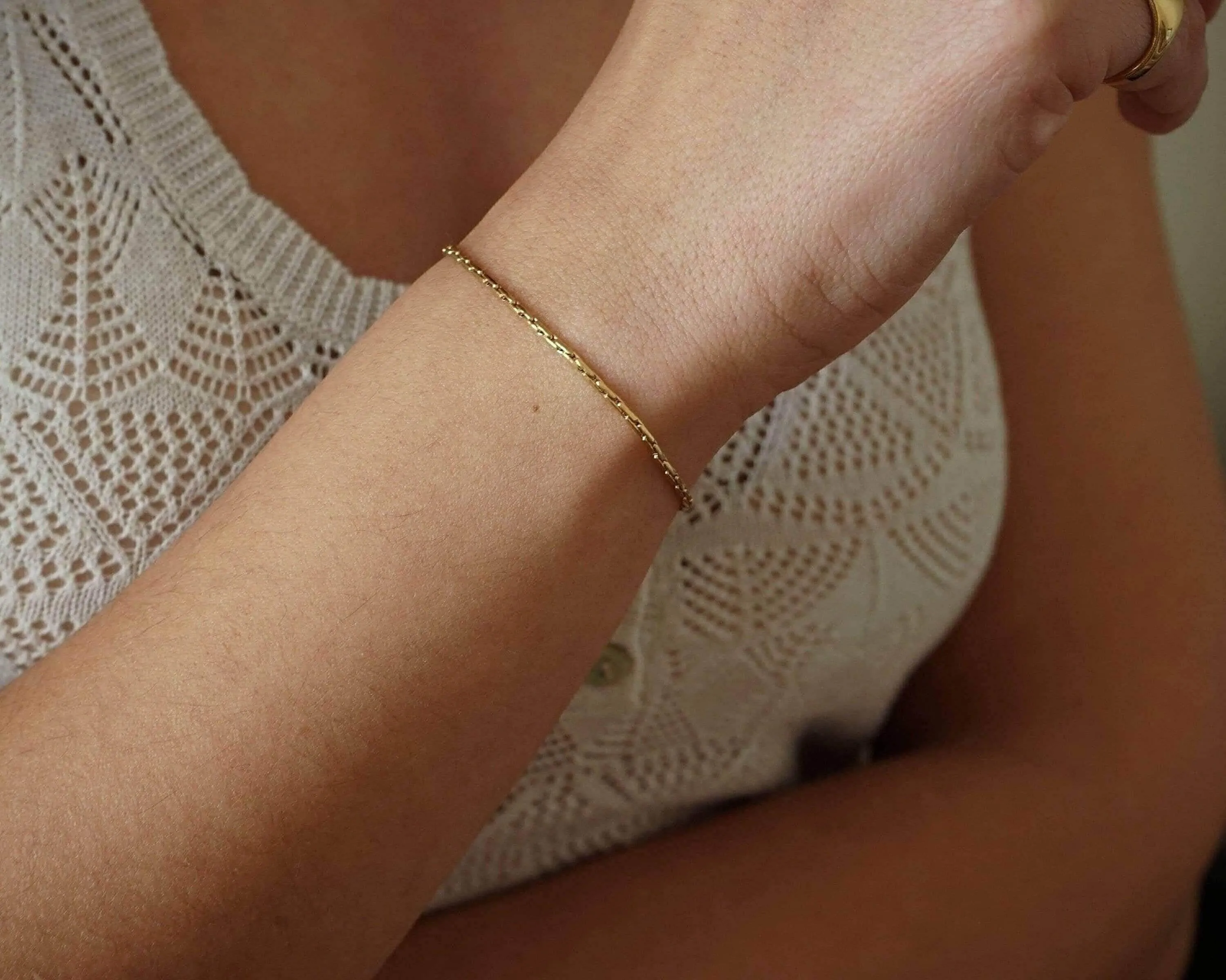 Gold Snake Cobra Chain Bracelet