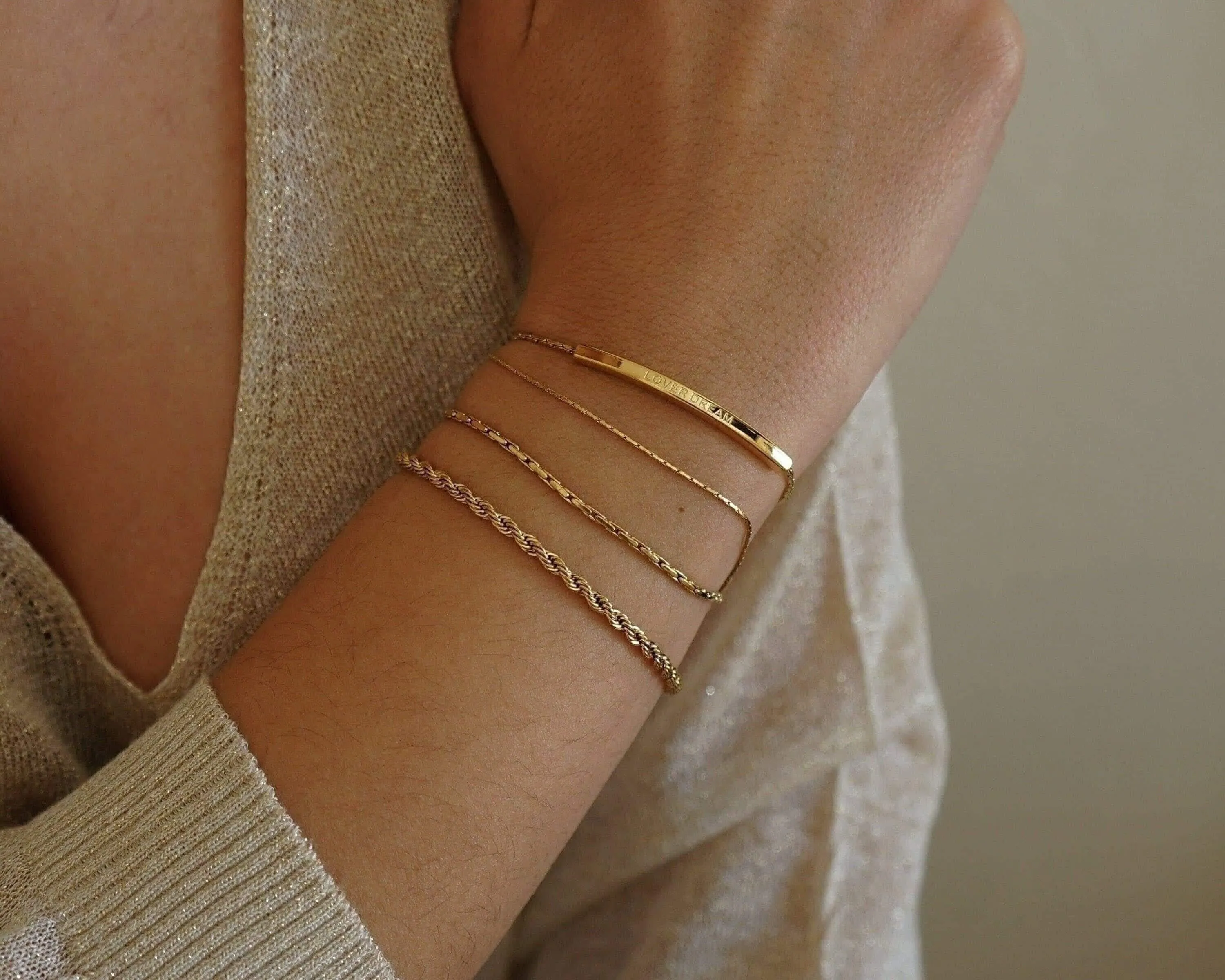 Gold Snake Cobra Chain Bracelet