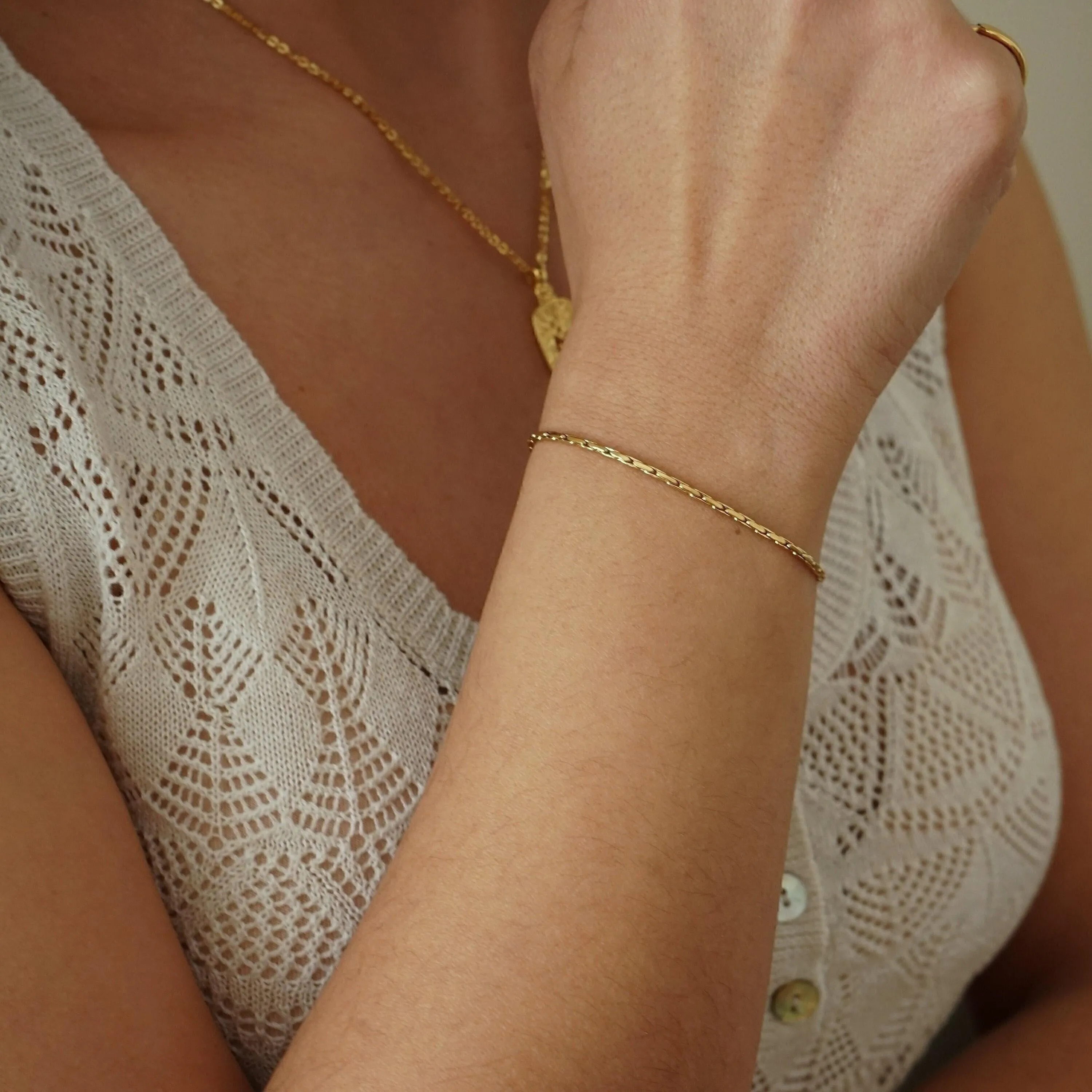 Gold Snake Cobra Chain Bracelet