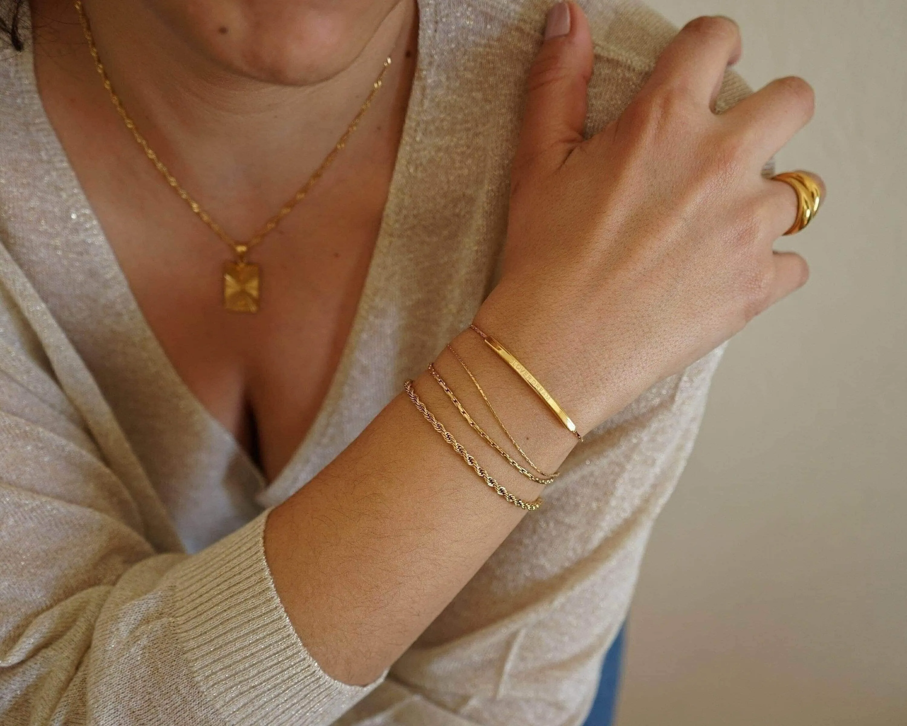 Gold Snake Cobra Chain Bracelet