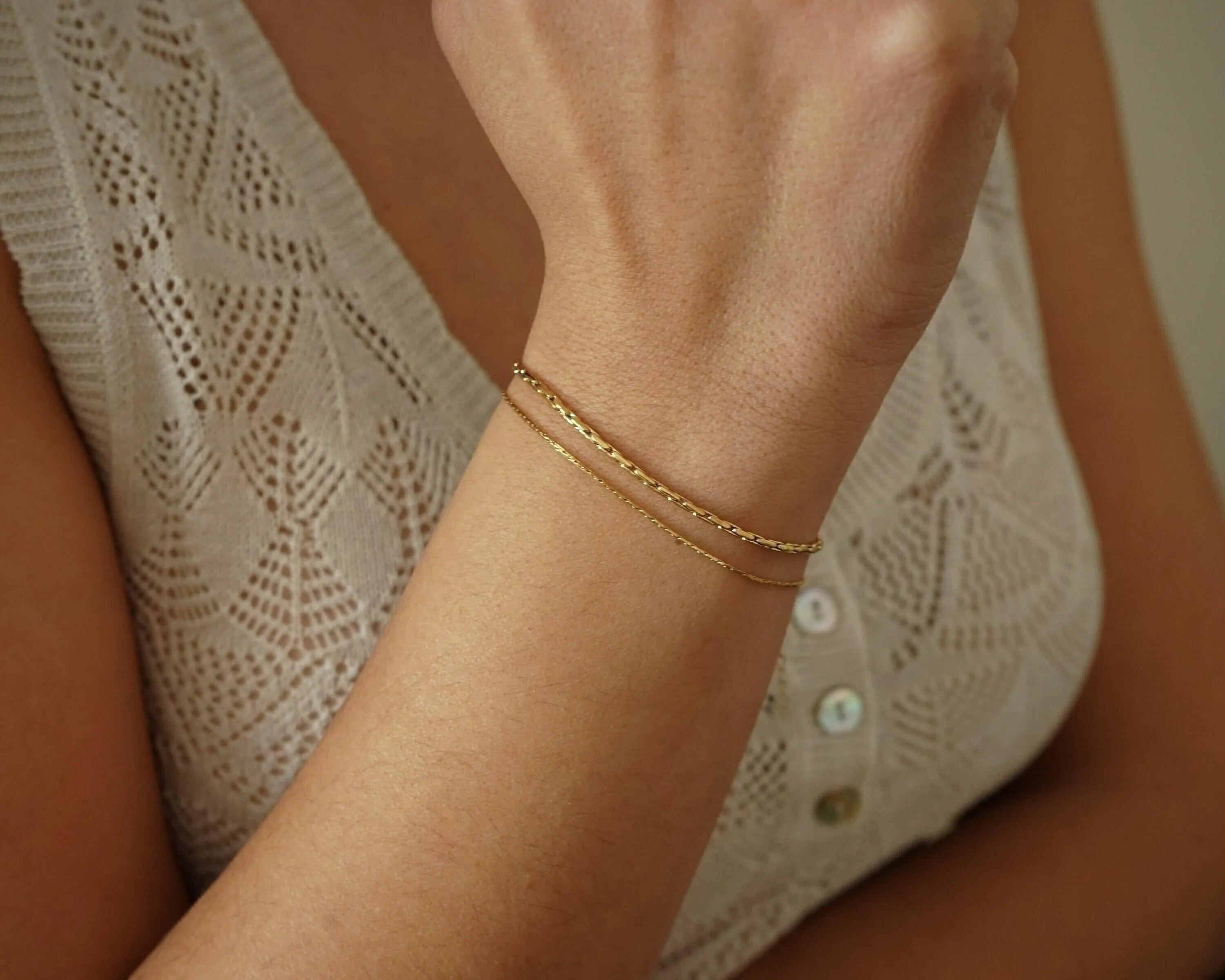 Gold Snake Cobra Chain Bracelet