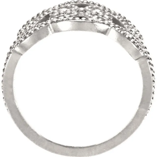 Granulated Filigree Design Ring