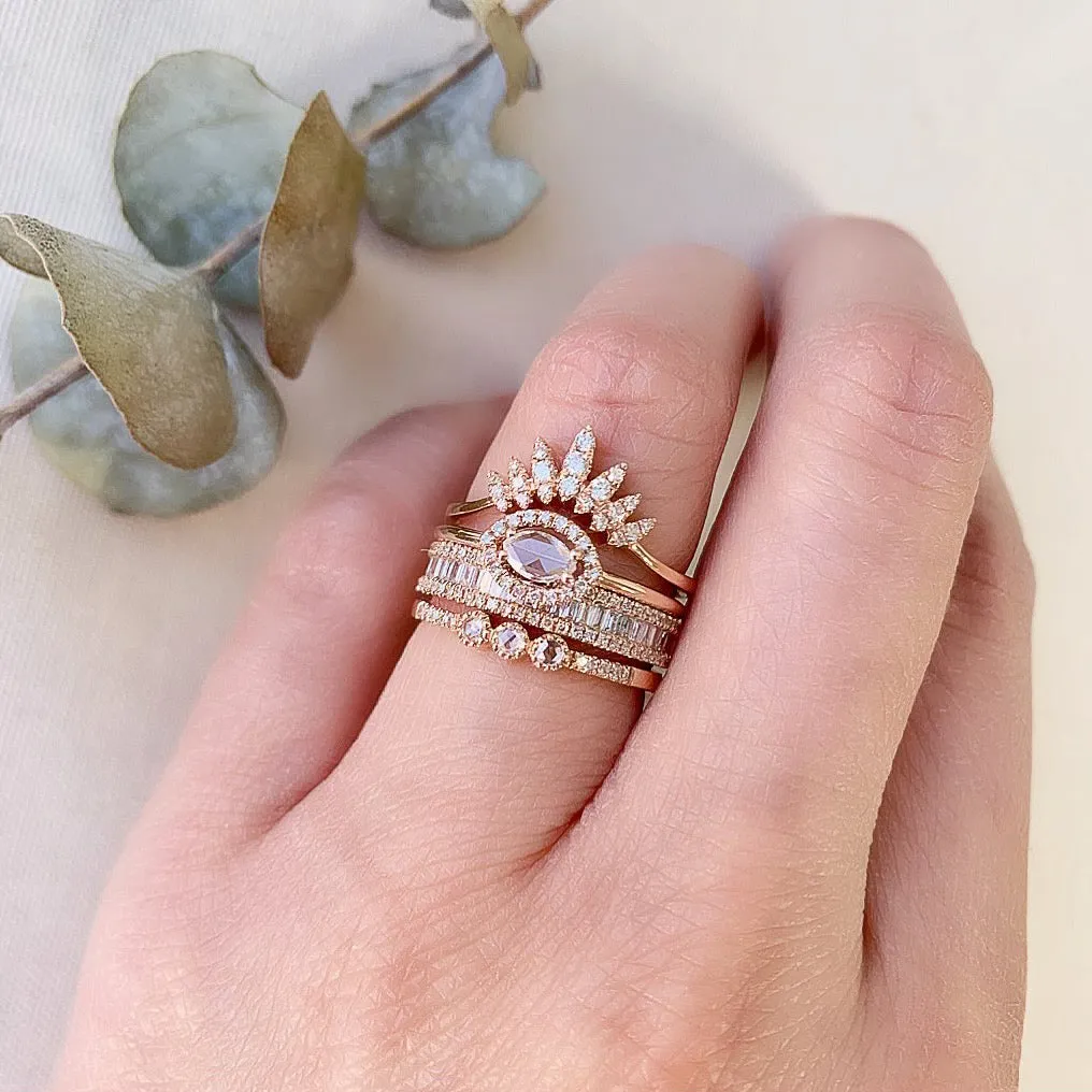 Heirloom Triple Rose Cut Diamond Band