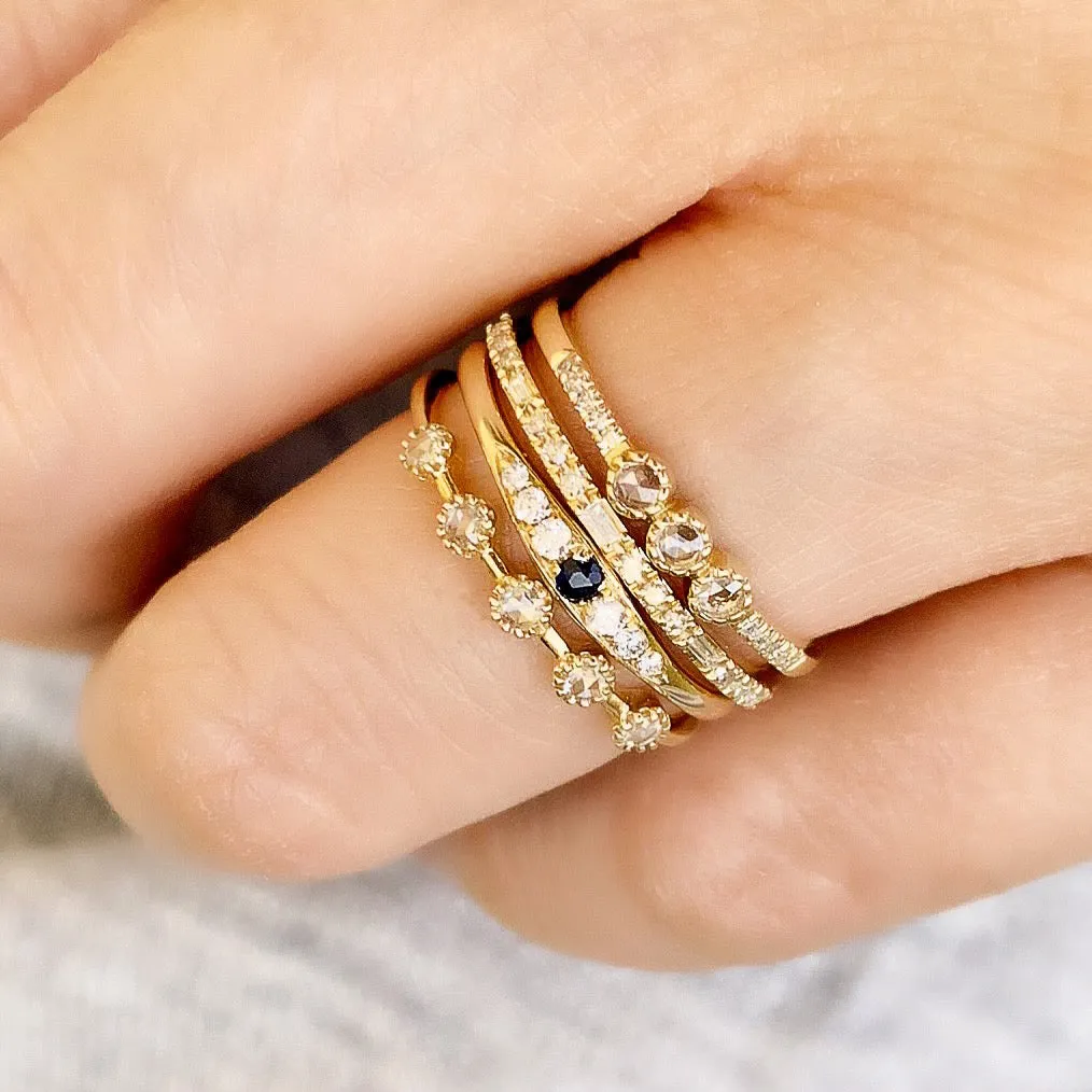 Heirloom Triple Rose Cut Diamond Band