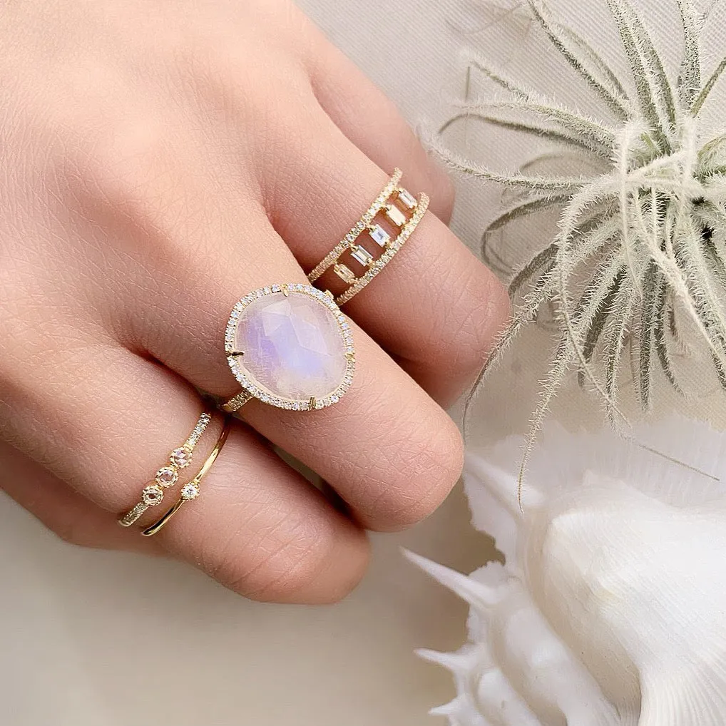 Heirloom Triple Rose Cut Diamond Band