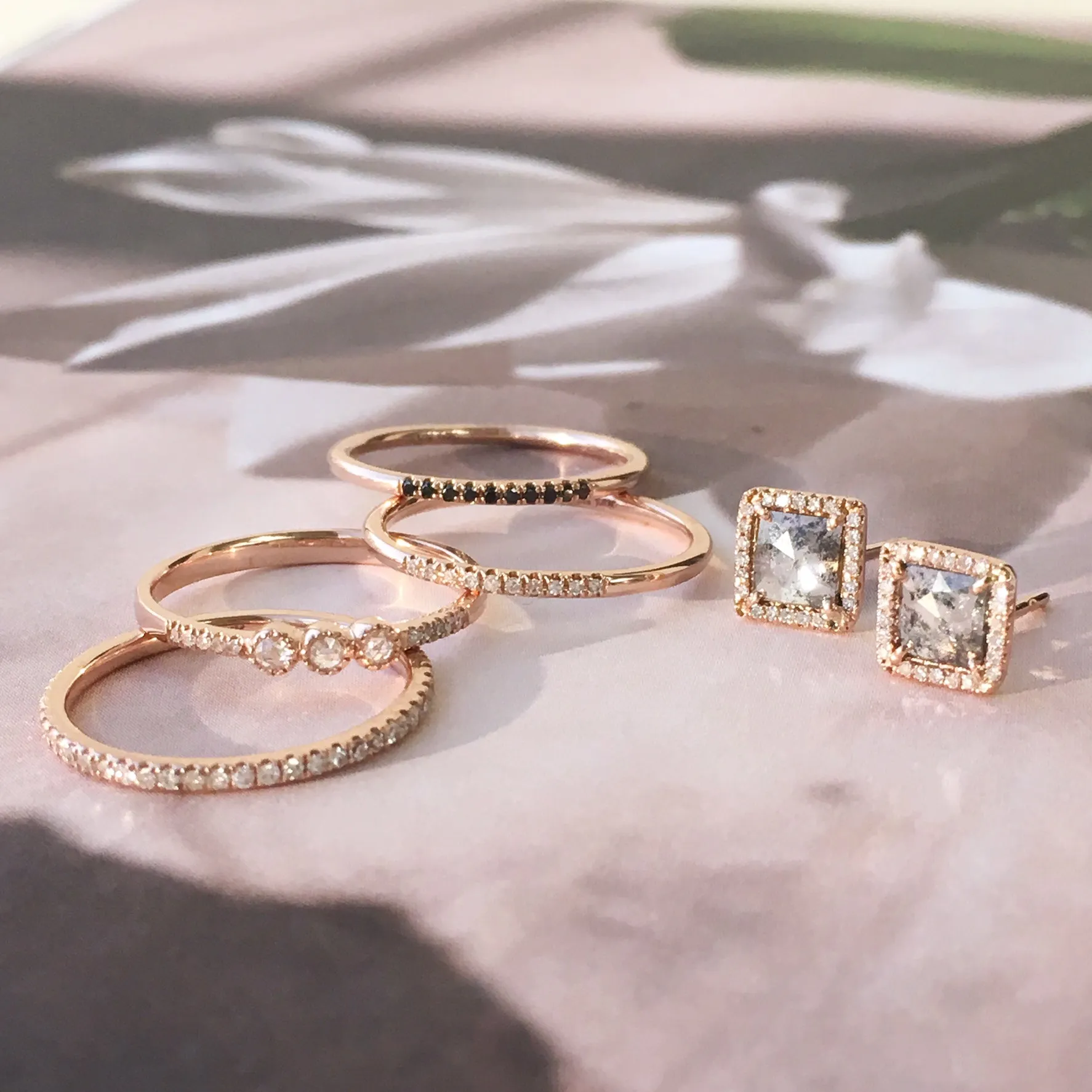 Heirloom Triple Rose Cut Diamond Band