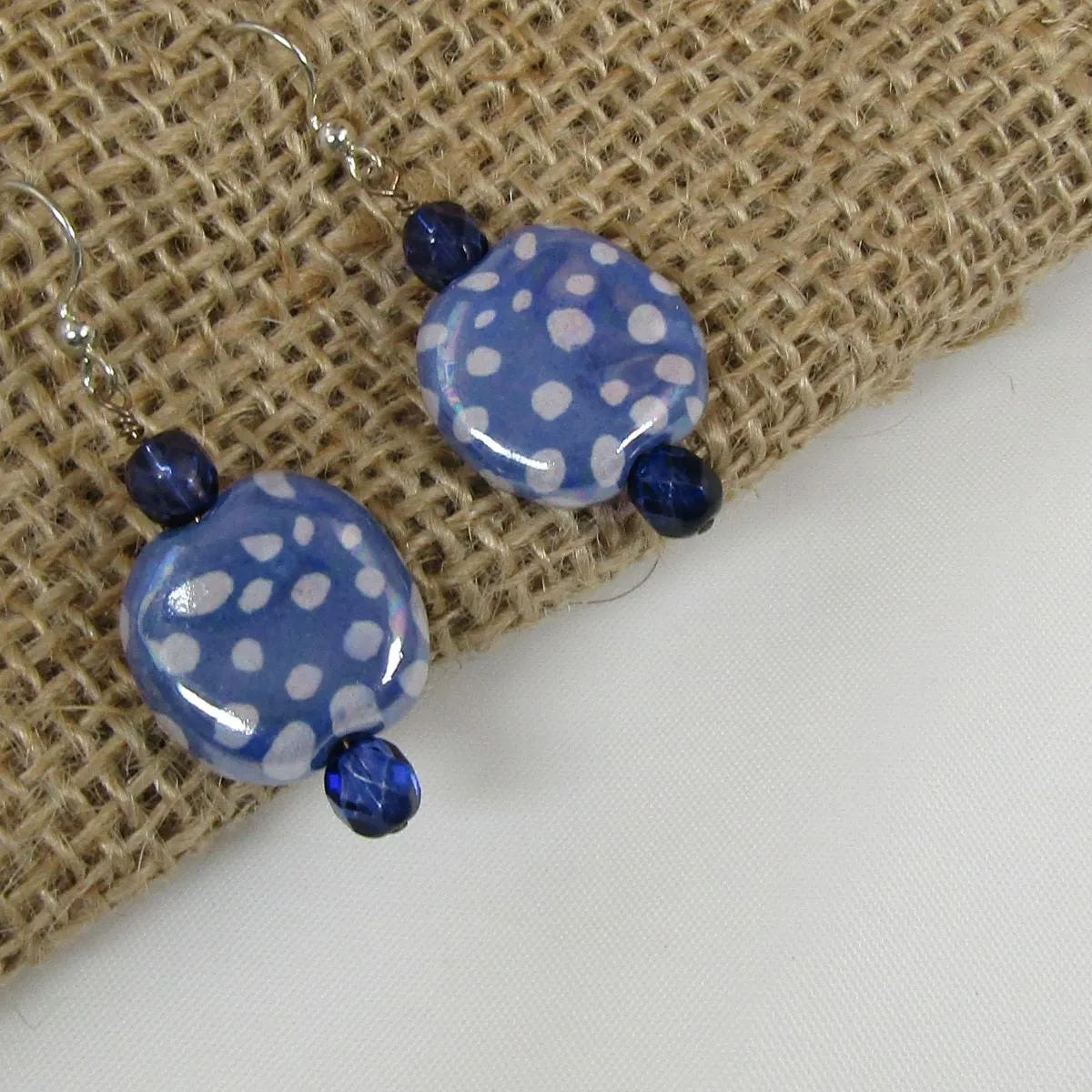 Kazuri Fair Trade Handmade  Earring  Silver Ear Wires