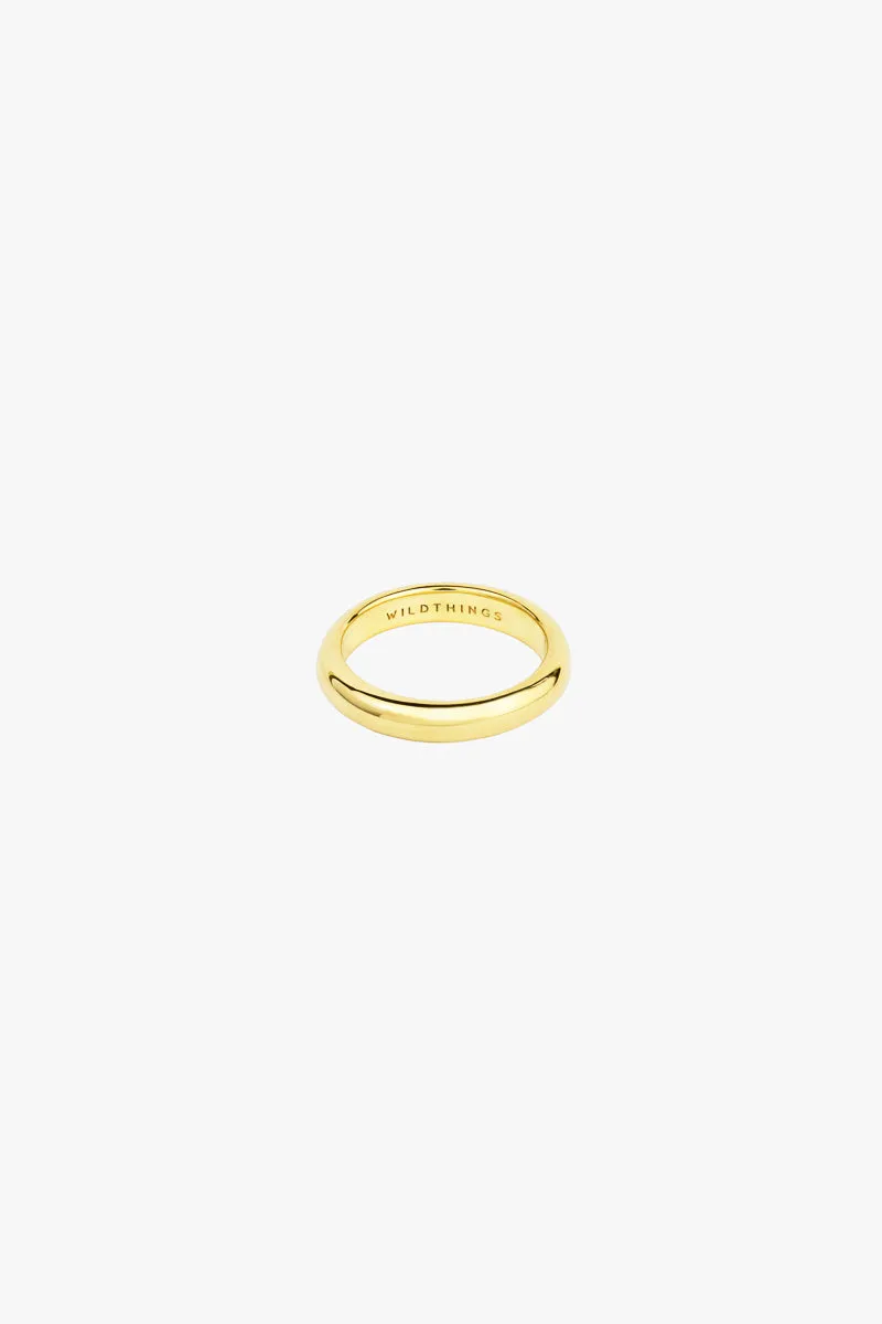 Pebble ring gold plated