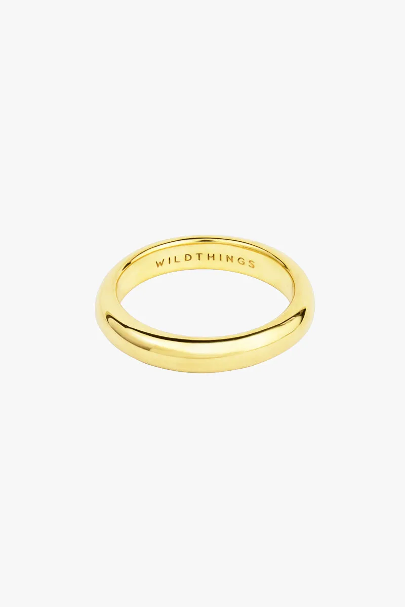Pebble ring gold plated