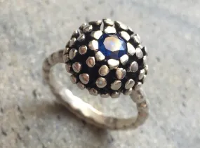 Sapphire Ring - Blue Sphere Ring - Vintage Berry Ring