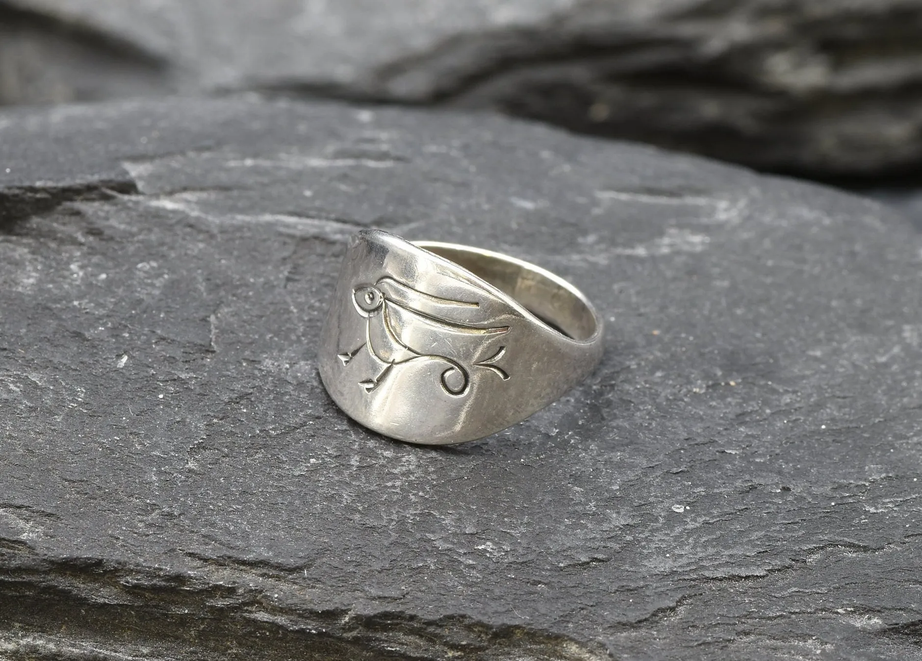 Silver Capricorn Ring - Silver Zodiac Ring - Silver Signet Ring