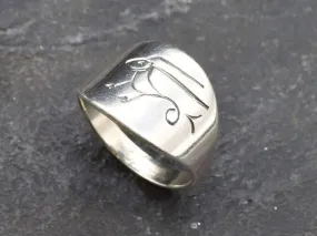 Silver Capricorn Ring - Silver Zodiac Ring - Silver Signet Ring