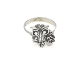 Silver Owl Ring - Silver Bird Ring - Animal Lover Ring