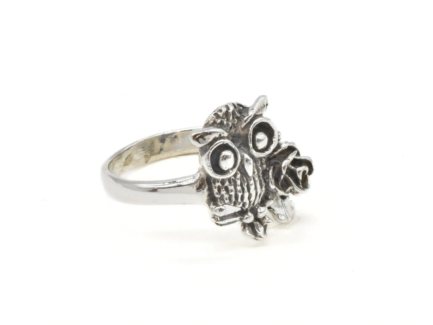Silver Owl Ring - Silver Bird Ring - Animal Lover Ring