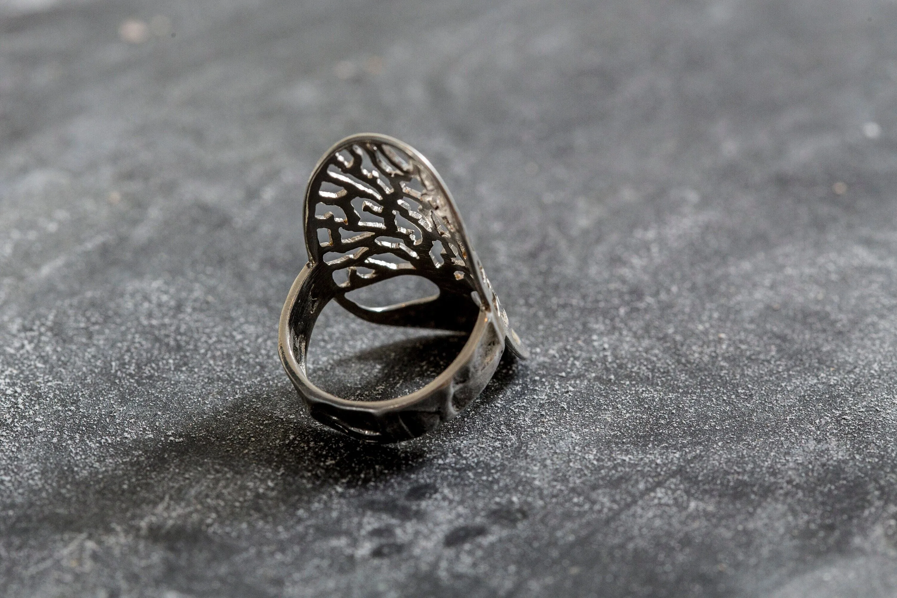 Silver Tree Ring - Tree Statement Ring - Tree of Life Ring