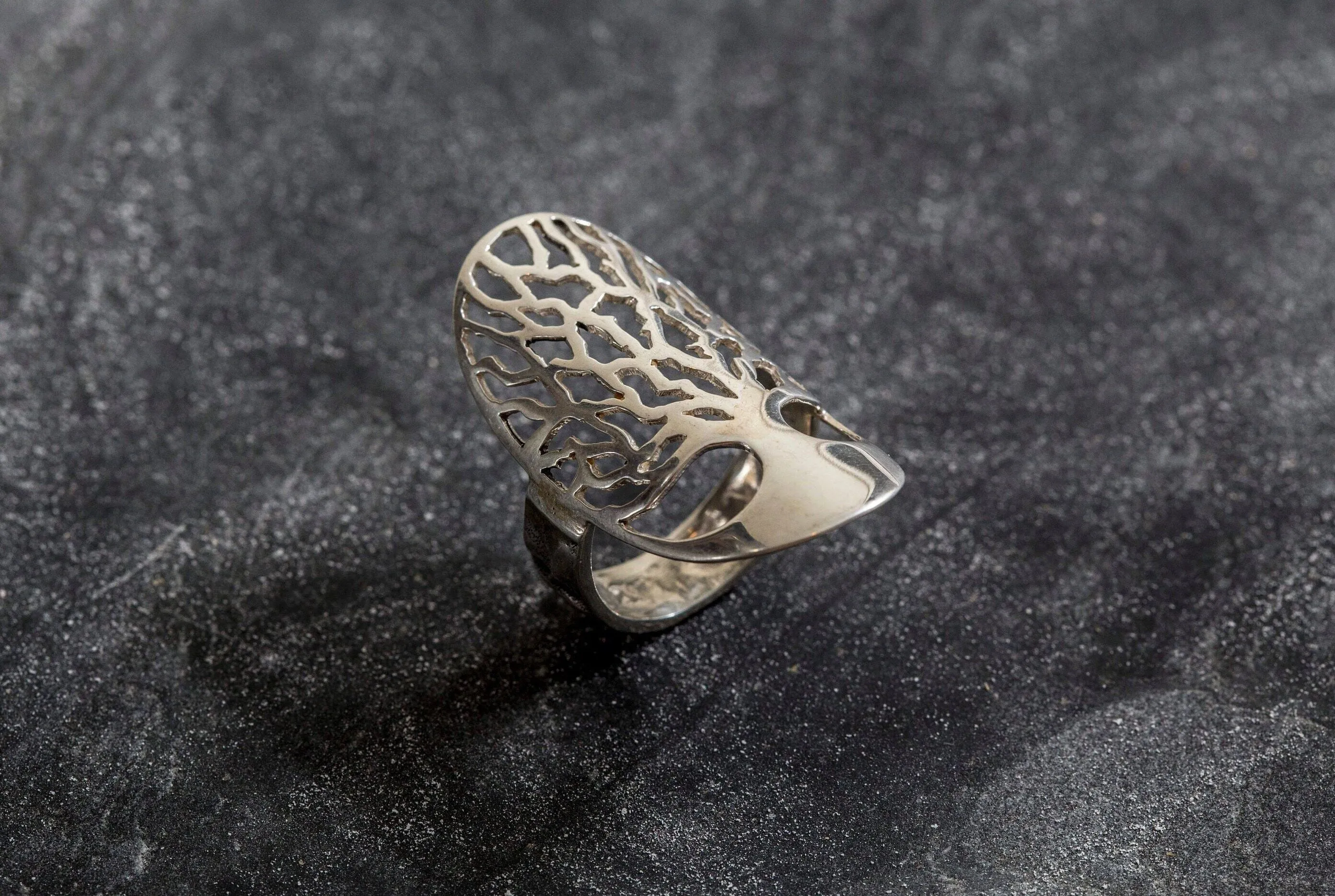 Silver Tree Ring - Tree Statement Ring - Tree of Life Ring