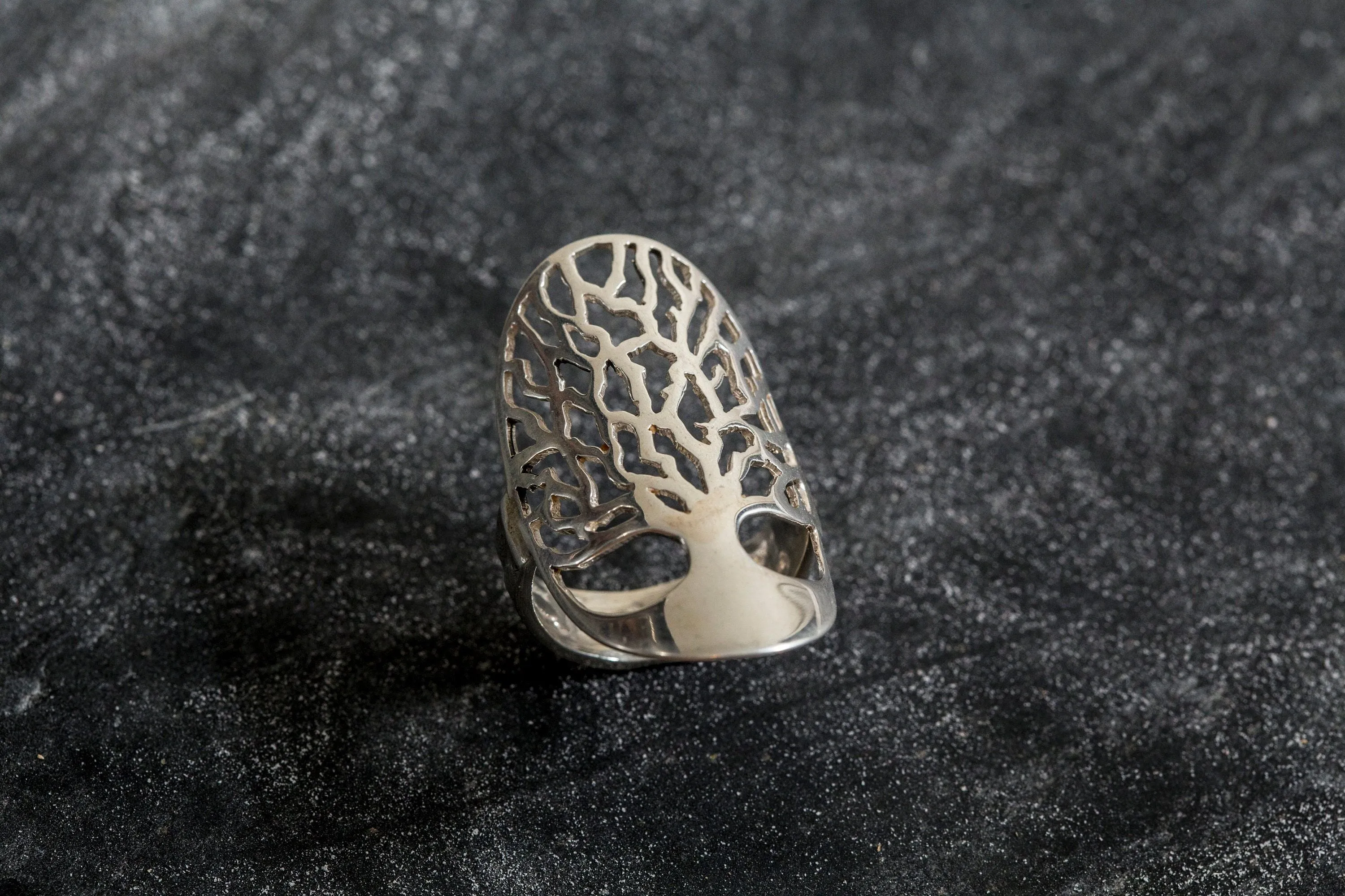 Silver Tree Ring - Tree Statement Ring - Tree of Life Ring