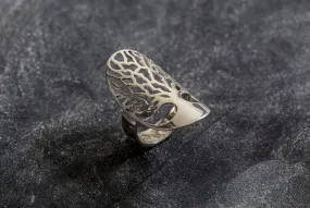 Silver Tree Ring - Tree Statement Ring - Tree of Life Ring