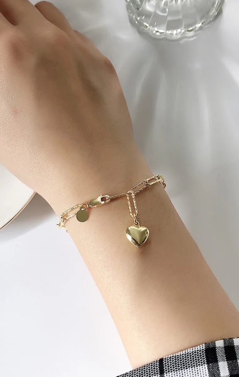 Sweetie Love Pendant with Link Chain Bracelet