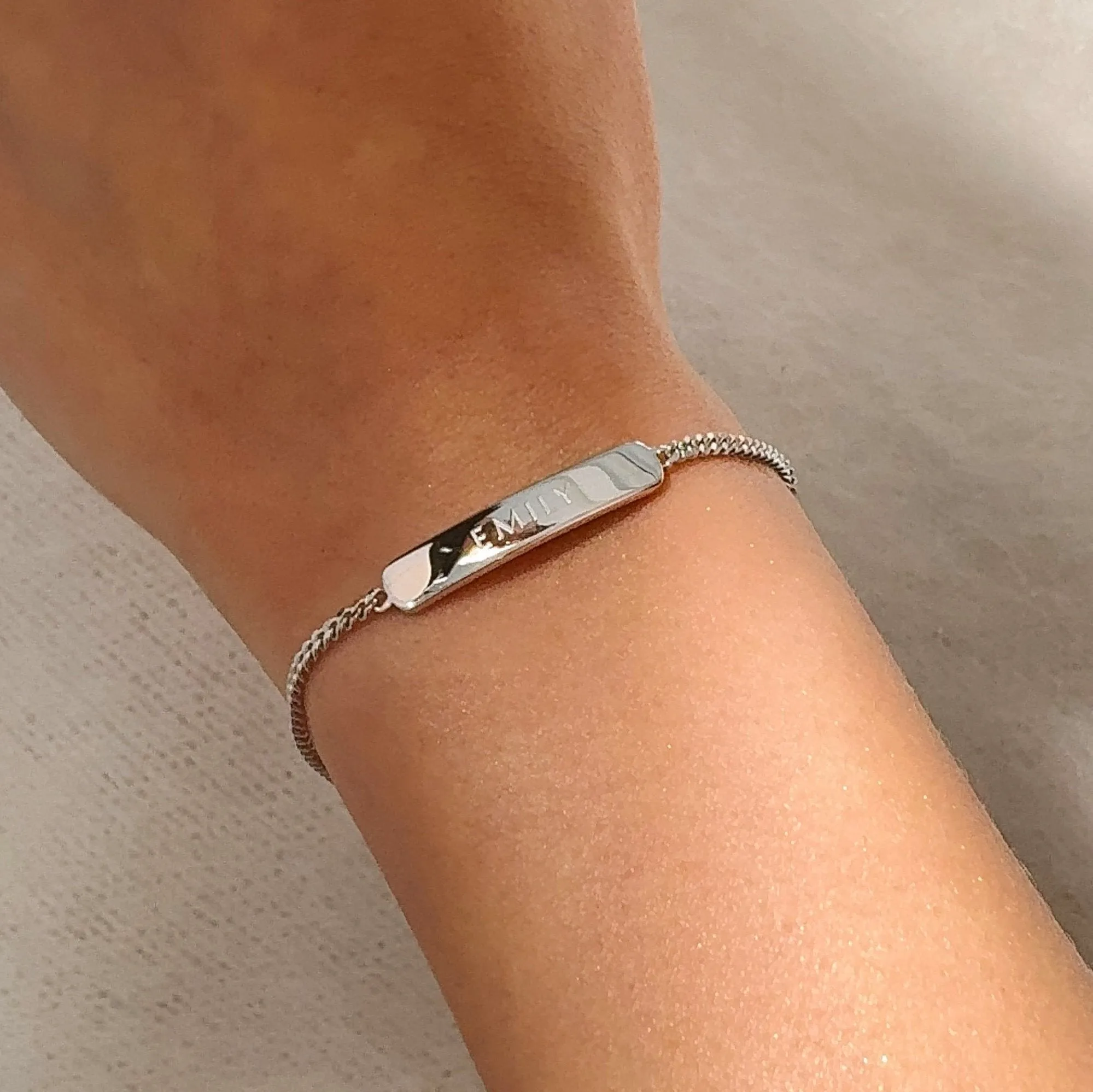 The Engraved Bracelet Silver