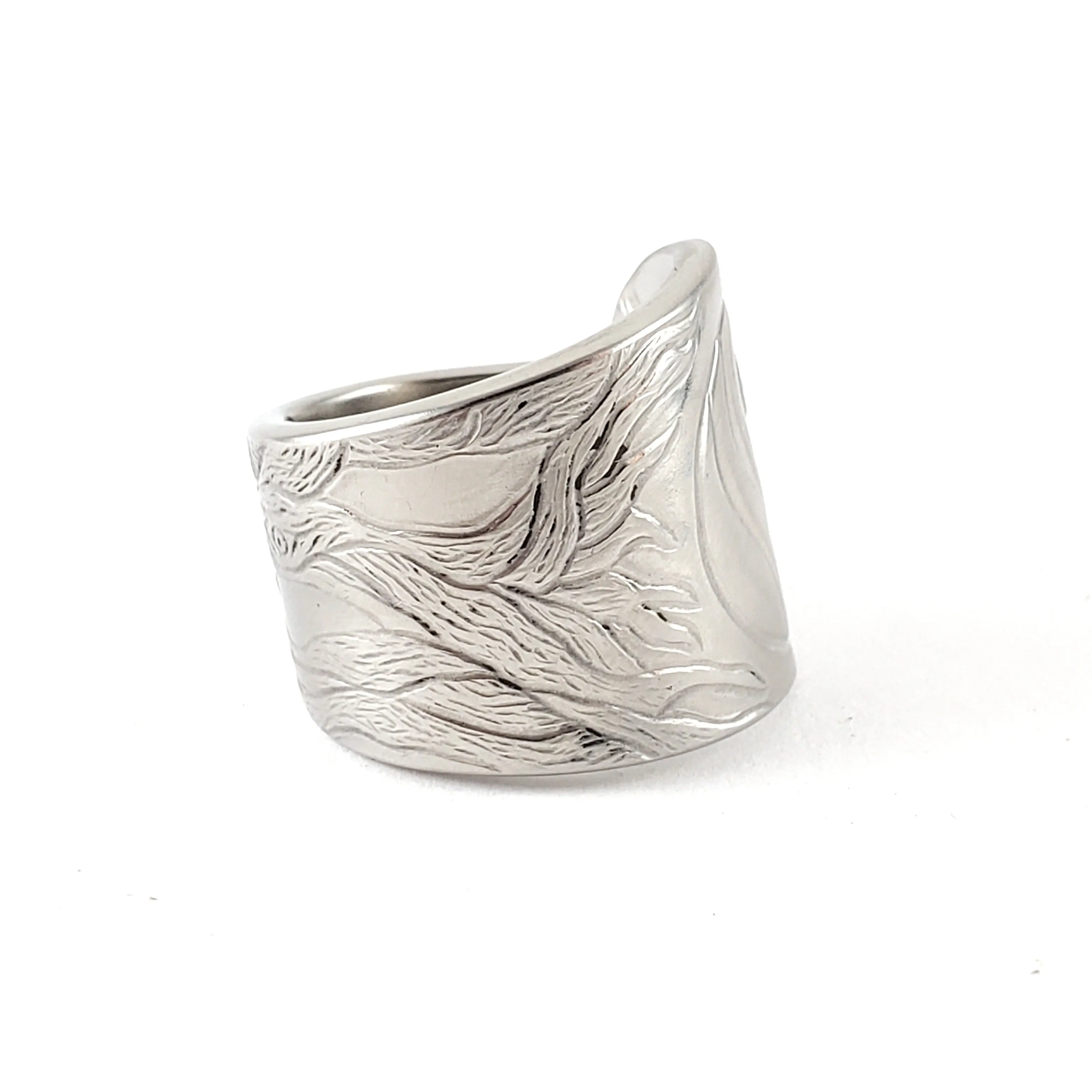 Water Wave Stainless Steel Spoon Ring